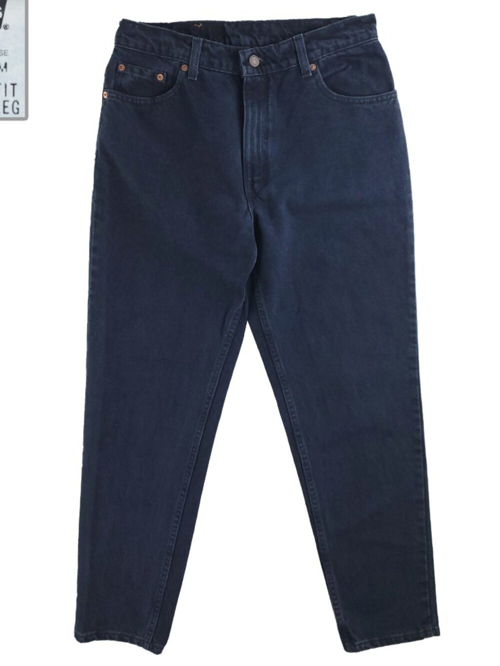 Levi's Vintage 550 Jeans Relaxed Fit Tapered Navy 90s USA Women's "13 Med" 32x30